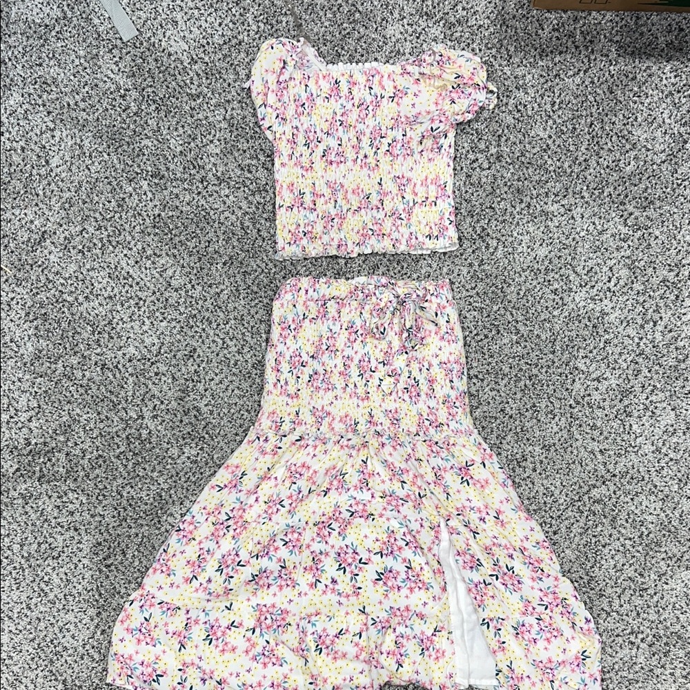Rare Editions girls 8 Floral Pink Kids Dress Set